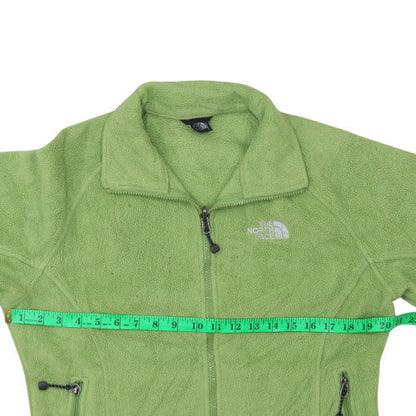 The North Face Women's Green Fleece Jacket Size S Lightweight Zip Up
