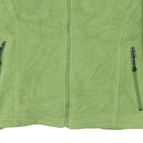 The North Face Women's Green Fleece Jacket Size S Lightweight Zip Up