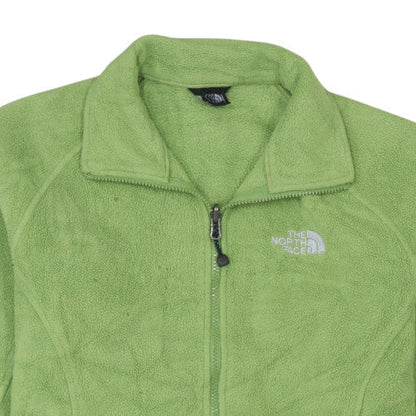 The North Face Women's Green Fleece Jacket Size S Lightweight Zip Up