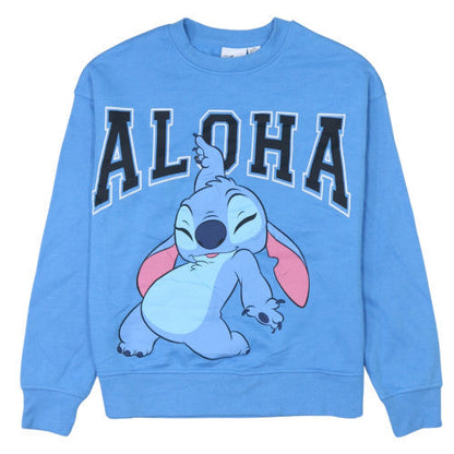 Womens UK Size 2XS Disney Blue Pullover Sweatshirt