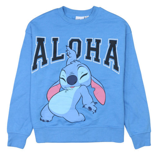 Womens UK Size 2XS Disney Blue Pullover Sweatshirt