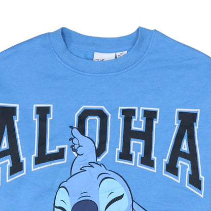 Womens UK Size 2XS Disney Blue Pullover Sweatshirt
