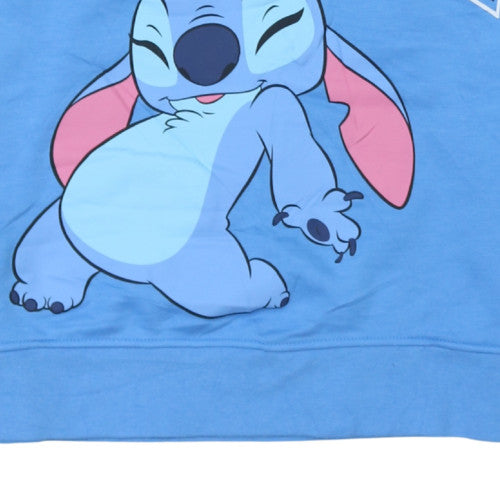 Womens UK Size 2XS Disney Blue Pullover Sweatshirt
