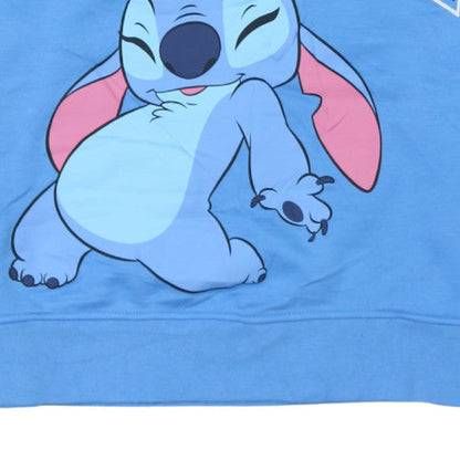 Womens UK Size 2XS Disney Blue Pullover Sweatshirt