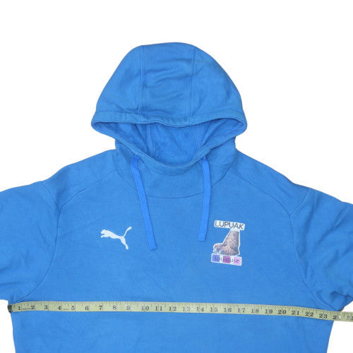 Mens UK Size L Puma Blue Pullover Hoodie