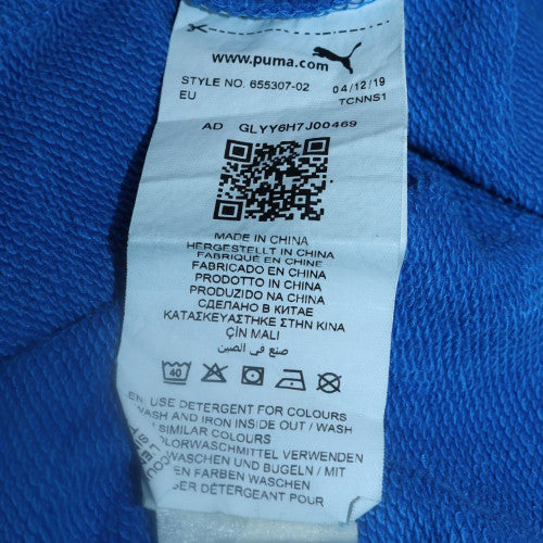 Mens UK Size L Puma Blue Pullover Hoodie