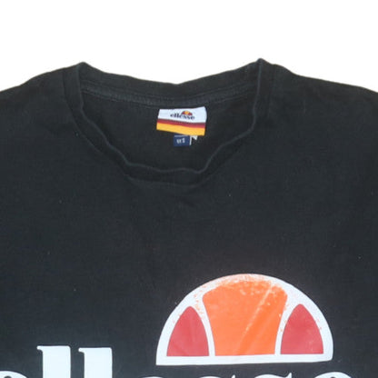 Ellesse Men's Black Crew Neck Short Sleeve Logo T-Shirt UK S