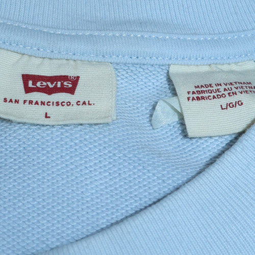 Mens UK Size L Levi's Blue Pullover Sweatshirt