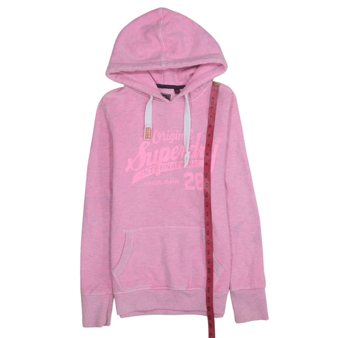 Womens UK Size S Superdry Pink Pullover Hoodie