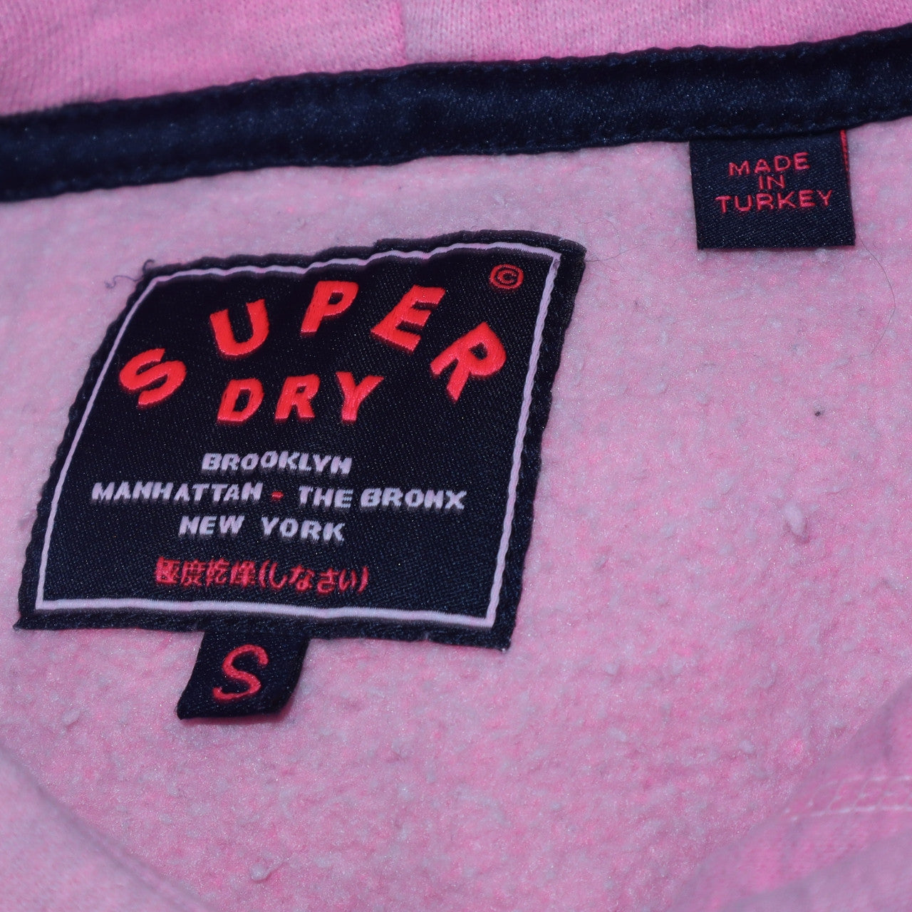 Womens UK Size S Superdry Pink Pullover Hoodie