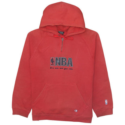 Mens UK Size M Champion Red Pullover Hoodie