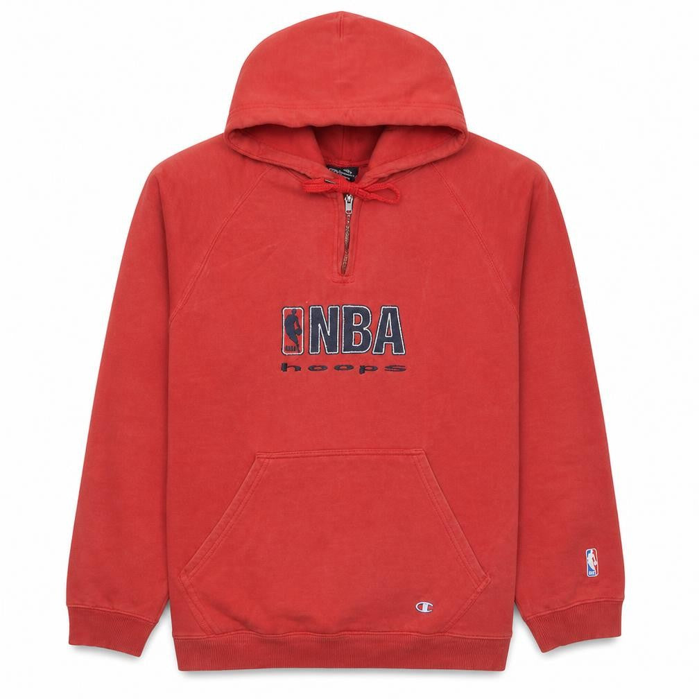 Mens UK Size M Champion Red Pullover Hoodie