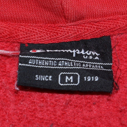 Mens UK Size M Champion Red Pullover Hoodie