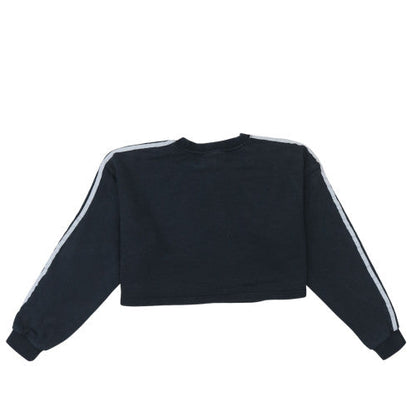 Womens UK Size 4 Adidas Black Pullover Sweatshirt
