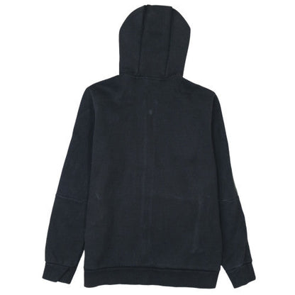 Adidas Boys Black Full Zip Hoodie Size 13-14 Years Fleece Lined Sportswear