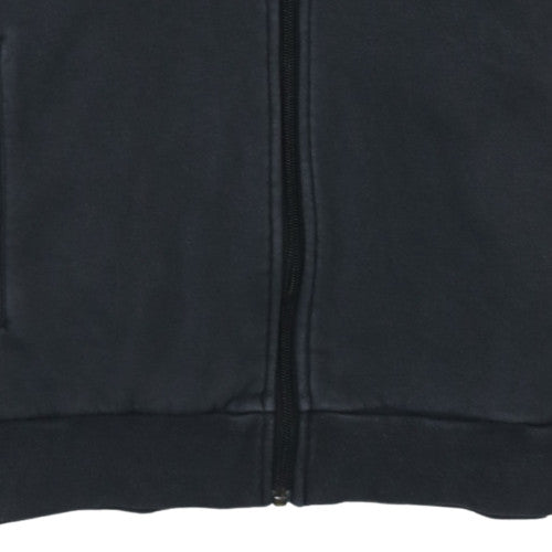Adidas Boys Black Full Zip Hoodie Size 13-14 Years Fleece Lined Sportswear