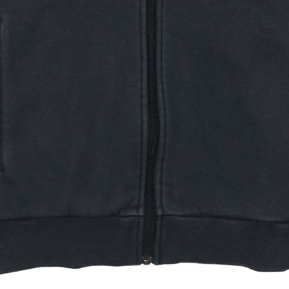 Adidas Boys Black Full Zip Hoodie Size 13-14 Years Fleece Lined Sportswear
