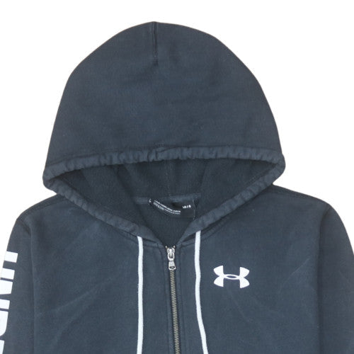 Mens UK Size L Under Armour Black Full Zip Hoodie