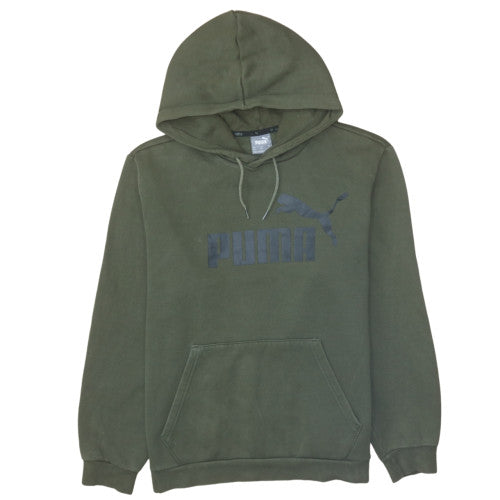 Mens UK Size M Puma Green Pullover Hoodie