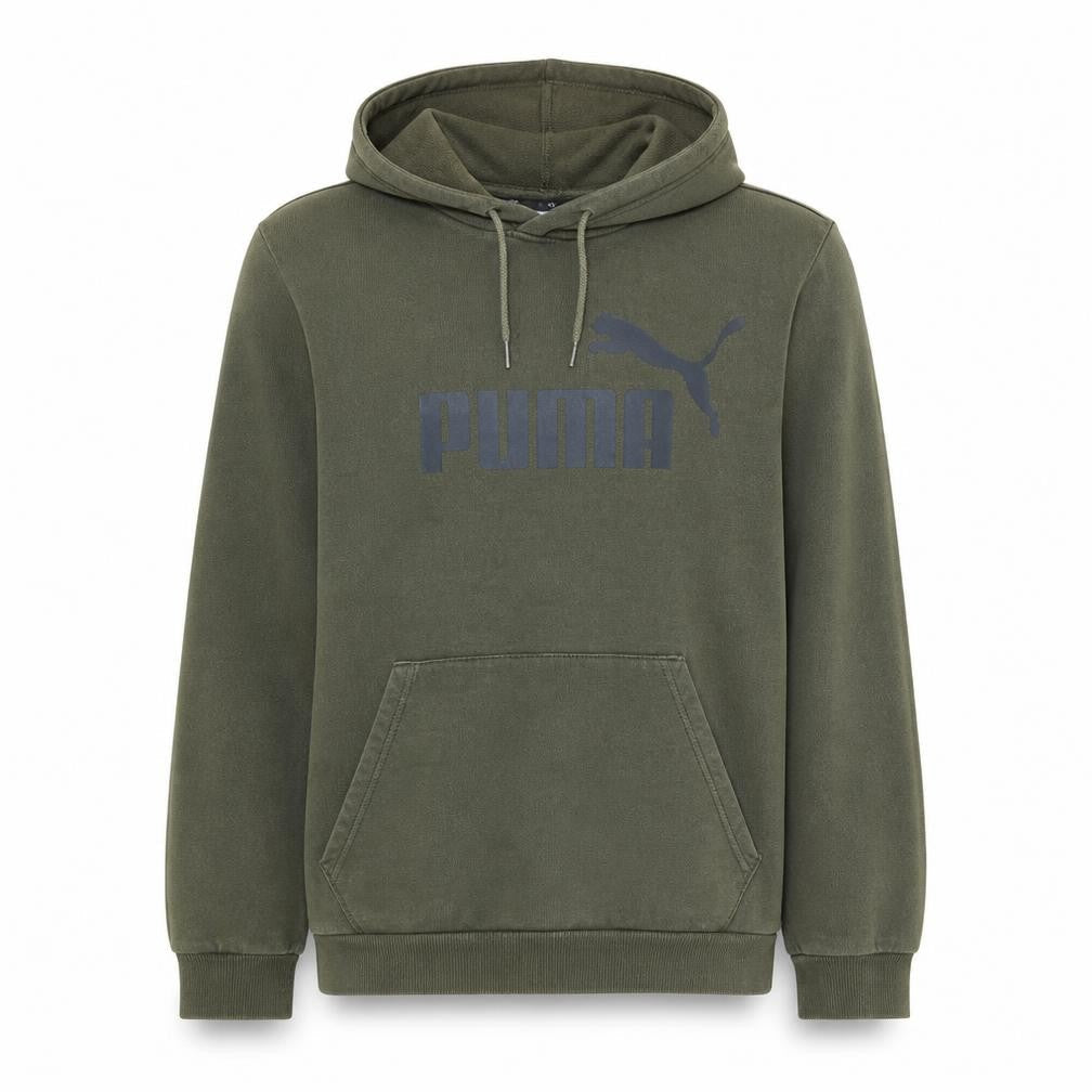 Mens UK Size M Puma Green Pullover Hoodie