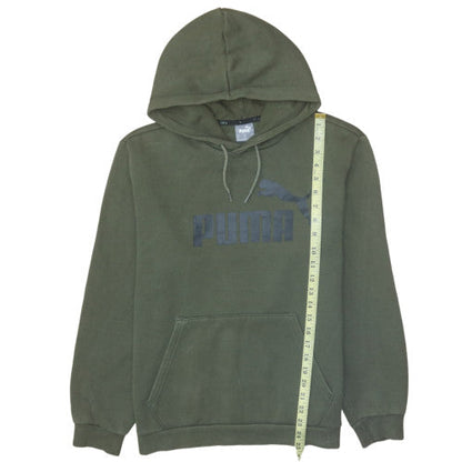 Mens UK Size M Puma Green Pullover Hoodie