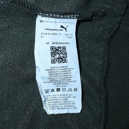 Mens UK Size M Puma Green Pullover Hoodie