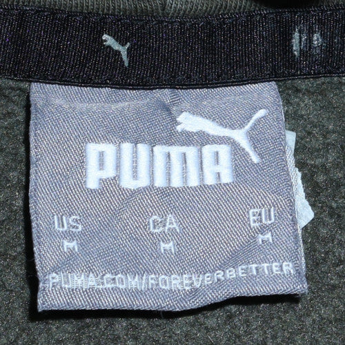 Mens UK Size M Puma Green Pullover Hoodie