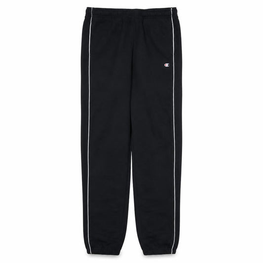 Front view of Champion boys’ black 2xl jogger sweatpants with side stripe