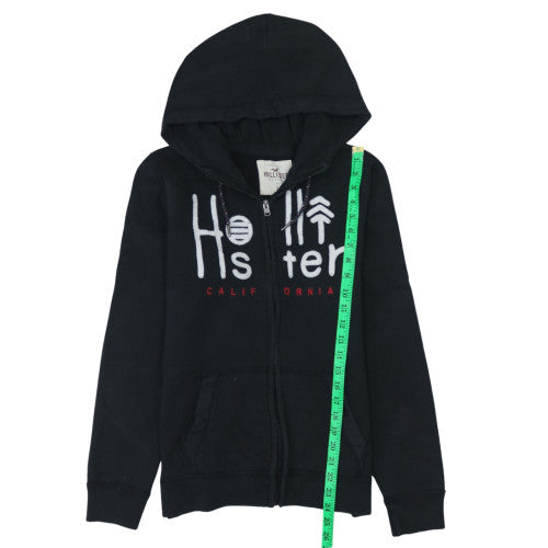 Mens UK Size S Hollister Black Full Zip Hoodie