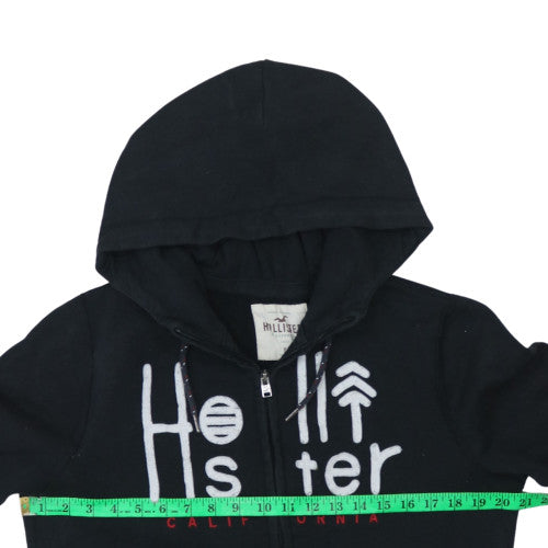 Mens UK Size S Hollister Black Full Zip Hoodie