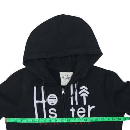 Mens UK Size S Hollister Black Full Zip Hoodie