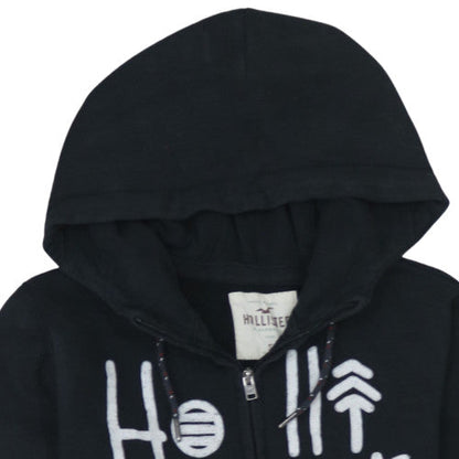 Mens UK Size S Hollister Black Full Zip Hoodie