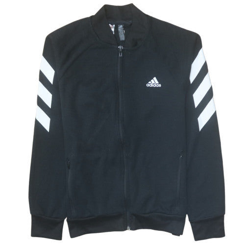 Adidas Boys Black Track Jacket 12-13 Years Full Zip Sports Top