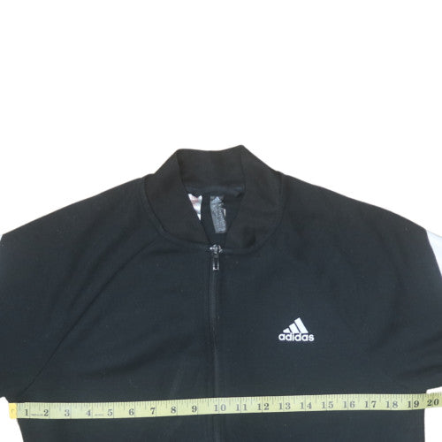 Adidas Boys Black Track Jacket 12-13 Years Full Zip Sports Top