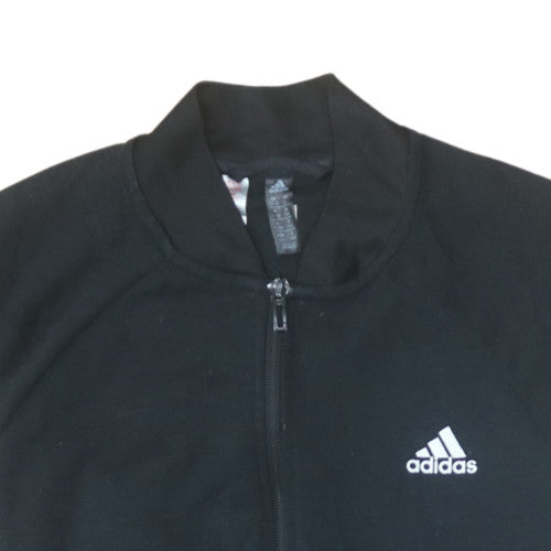 Adidas Boys Black Track Jacket 12-13 Years Full Zip Sports Top
