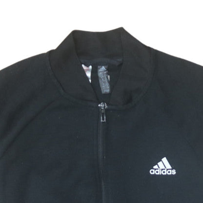 Adidas Boys Black Track Jacket 12-13 Years Full Zip Sports Top
