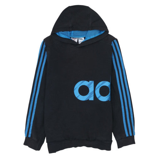 Adidas Boys Black Pullover Hoodie 13-14 Years Hooded Sweatshirt