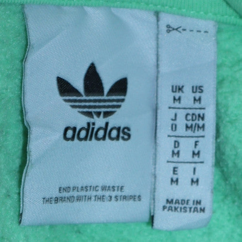 Mens UK Size M Adidas Green Pullover Hoodie