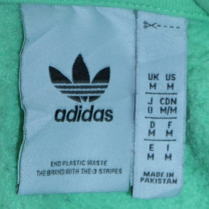 Mens UK Size M Adidas Green Pullover Hoodie