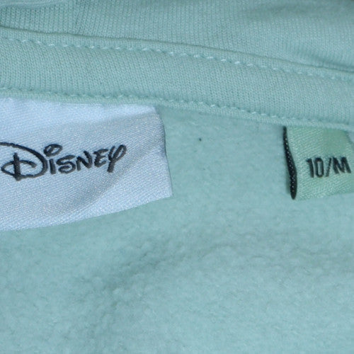 Womens UK Size 10 Disney Green Pullover Hoodie