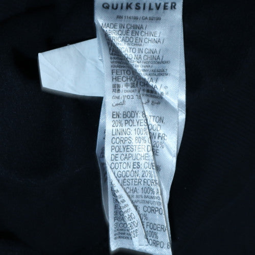 Womens UK Size S Quiksilver Black Pullover Hoodie