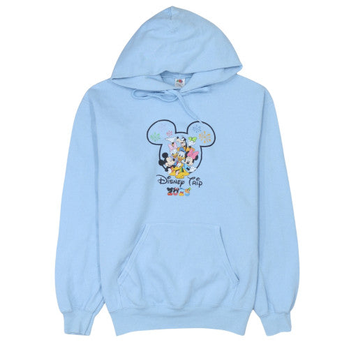 Womens UK Size M Fruit of the Loom Blue Pullover Hoodie