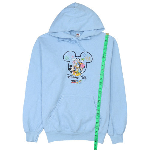 Womens UK Size M Fruit of the Loom Blue Pullover Hoodie