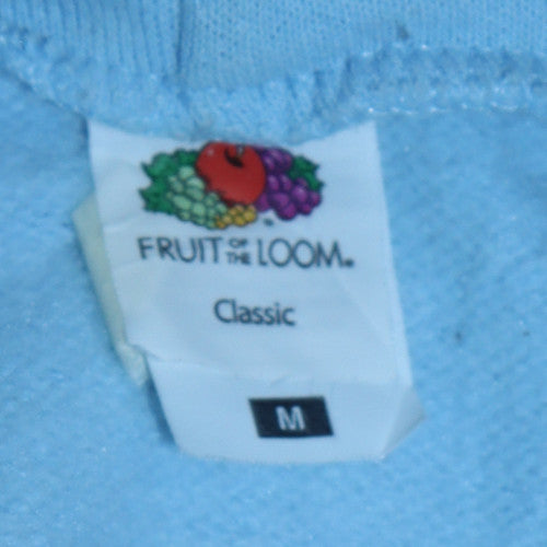 Womens UK Size M Fruit of the Loom Blue Pullover Hoodie