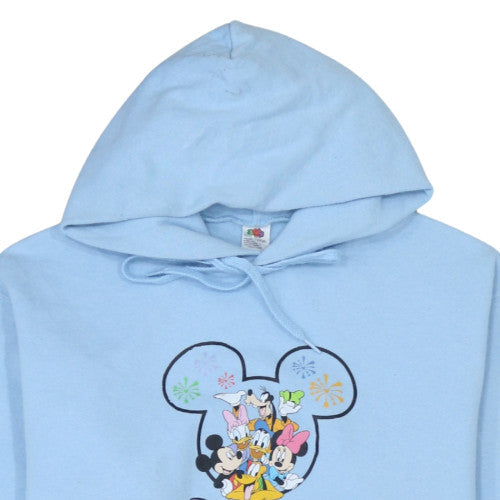 Womens UK Size M Fruit of the Loom Blue Pullover Hoodie