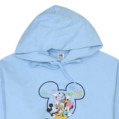 Womens UK Size M Fruit of the Loom Blue Pullover Hoodie
