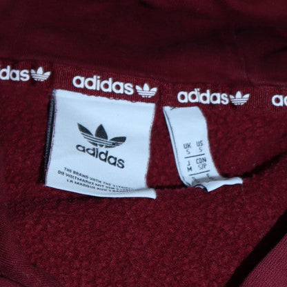 Mens UK Size S Adidas Red Pullover Hoodie