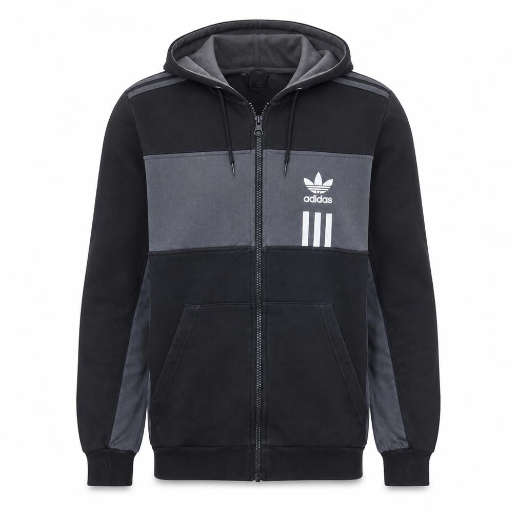 Mens UK Size M adidas Black Full Zip Hoodie