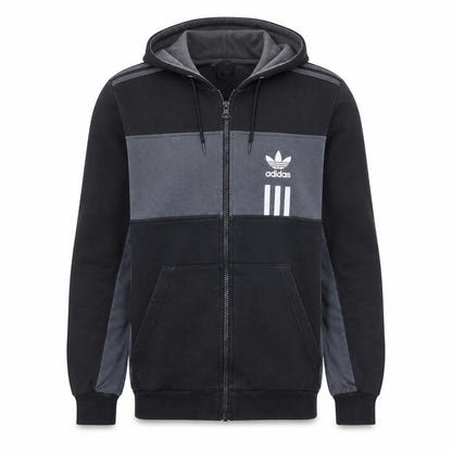 Mens UK Size M adidas Black Full Zip Hoodie
