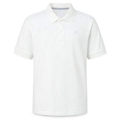 Front view of Adidas Men's White S Polo Shirt FIFA Embroidered Logo Sportswear